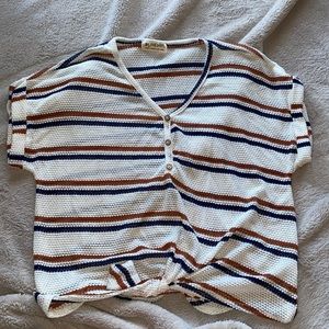 Is mesh crop button down